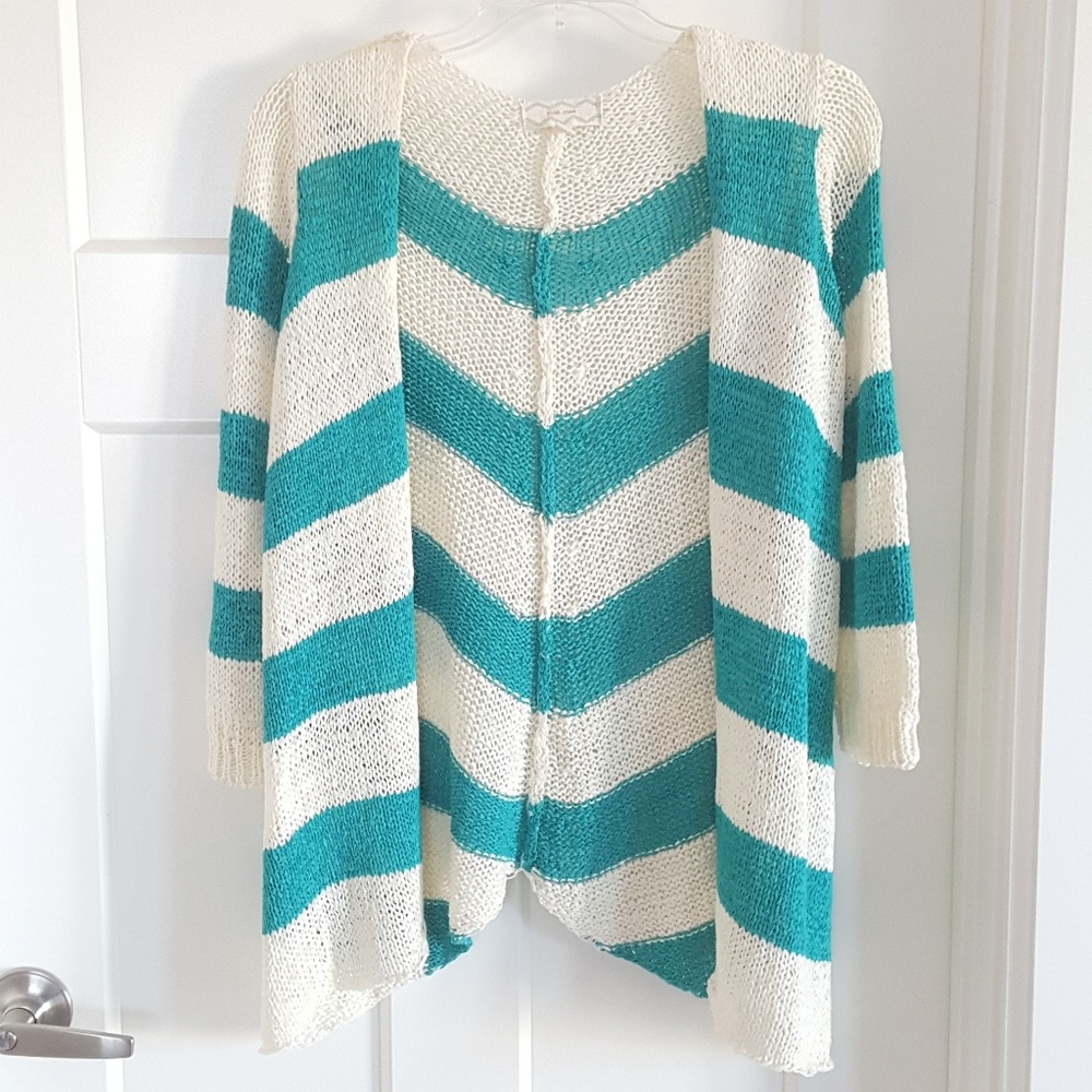Pink Rose Striped Cardigan
